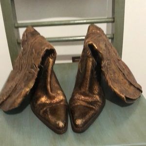 Carlos Santana slinger leather boots! Beautiful Bronze color!